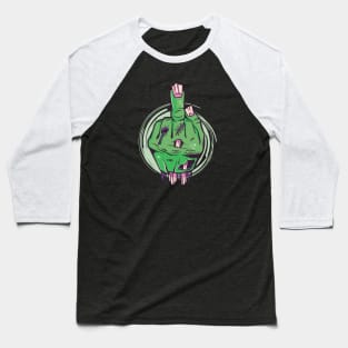 Zombie Hand Flipping Off Baseball T-Shirt